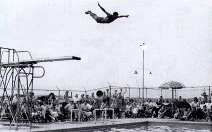 Mr. Alfred Hebert (biology teacher) diving